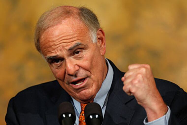 Gov. Rendell is among at least 30 U.S. governors to receive a letter this week from an sovereign citizens group demanding that he resign, or face being "removed from office," according to the Philadelphia office of the FBI. (AP Photo/Carolyn Kaster)