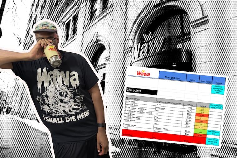 Aaron Fisher gained online attention for tracking the best ways to optimize Wawa's rewards program. Now he's sharing his homework with the class.