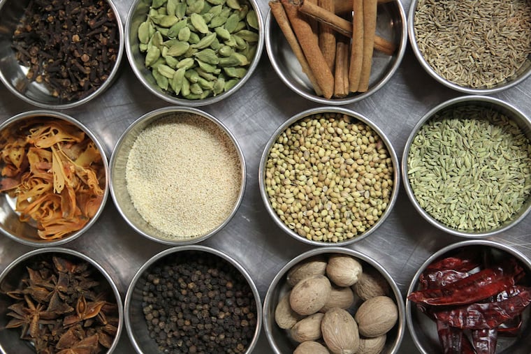 IndeBlue chef Rakesh Ramola has a vast array of Indian spices he uses to create his own blends. He says chilies make food fiery.