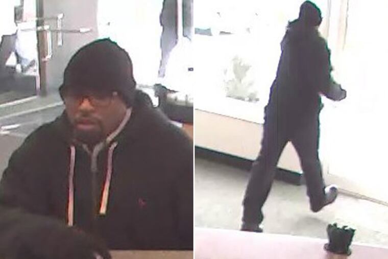 Police are looking for a suspected serial robber.