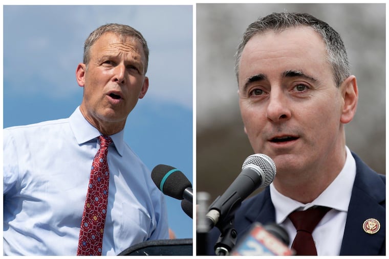 U.S. Rep. Scott Perry (left) a York County Republican, and U.S. Rep. Brian Fitzpatrick, a Bucks County Republican.