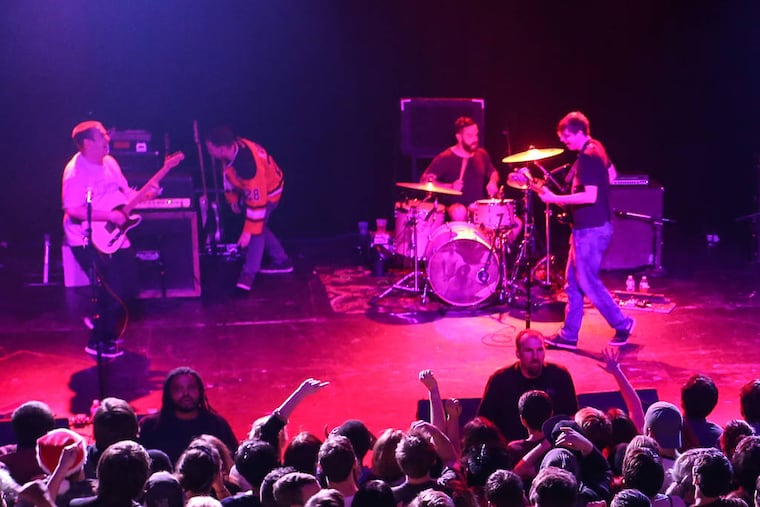 Punk bands at the Theatre of Living Arts Modern Baseball preforms, Thursday December 11, 2014. ( Steven M. Falk / Staff Photographer )