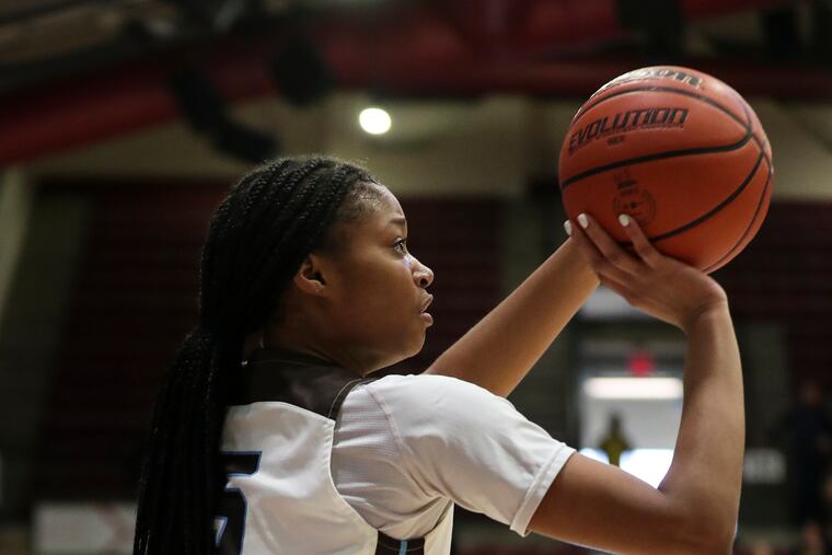 Savannah Curry of Westtown shoots a three pointer during the PAISAA Championship game at the Hagan Arena in Philadelphia, Pa. on Sunday, February 26, 2023. Westtown defeated Penn Charter 74 to 54.