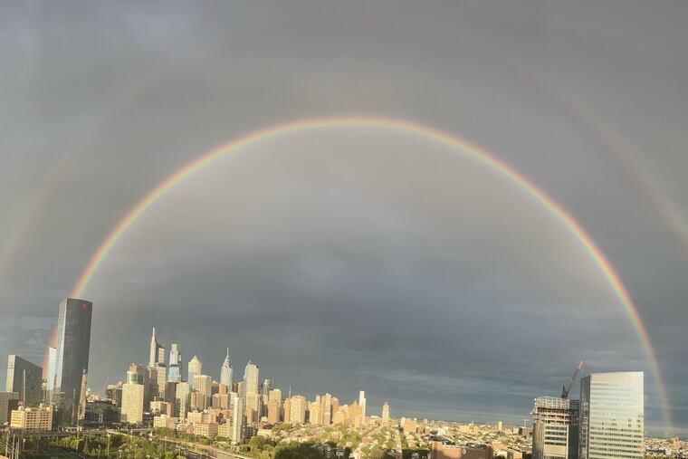 A rainbow over Philadelphia on Sept. 7, 2024.