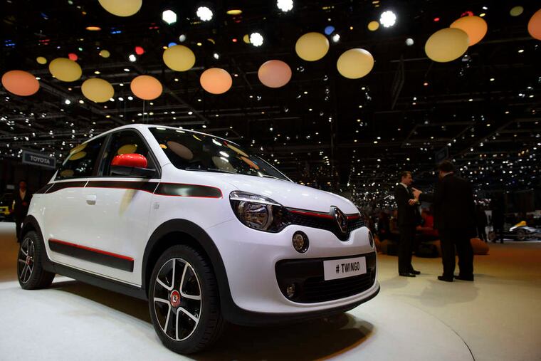 The new Renault Twingo is on display at the 84th Geneva International Motor Show in Switzerland. Tensions over Russian incursions in Ukraine have raised the specter of another slowdown in the European auto market, just as carmakers were beginning to count on a modest recovery from a six-year contraction. The Renault-Nissan alliance has the biggest market share in Russia, thanks to its partnership with the Russian brand Lada, and operates four factories in the country. Last year sales were 821,404 for a 29.6 percent market share.