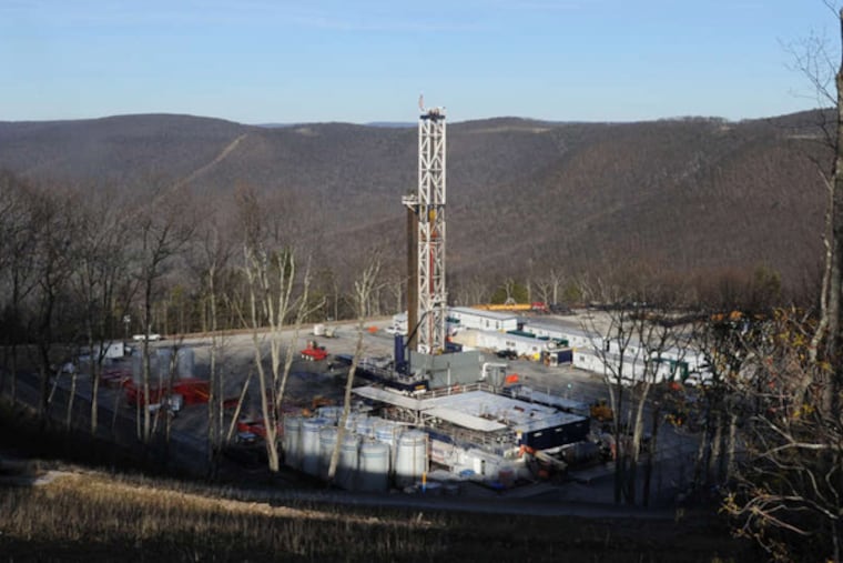 A dispute over the ownership of mineral rights could determine who would profit from drilling operations similar to this well in Loyalsock State Forest.