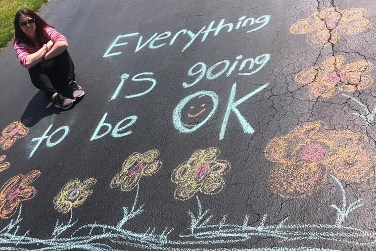 During the pandemic, volunteers for Special Olympics Pennsylvania decorated athletes' driveways. Source: Special Olympics Pennsylvania