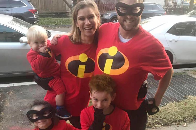 This undated image posted on Maeve Kennedy Townsend McKean's Facebook account shows her with her family, including her son Gideon Joseph Kennedy McKean, bottom right. Authorities were searching for the daughter and a grandson of former Maryland Lt. Gov. Kathleen Kennedy Townsend on Friday, April 3, 2020, after a canoe they were paddling in the Chesapeake Bay didn’t return to shore.