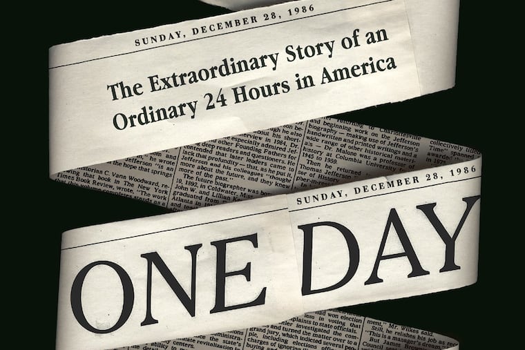 "One Day" by Gene Weingarten; Blue Rider Press (384 pages, $28).