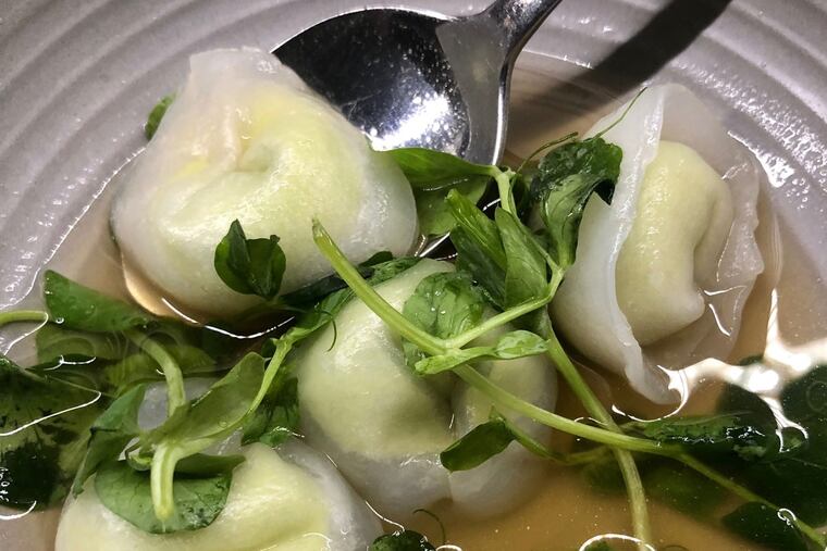 Edamame dumplings at Double Knot, 120 S. 13th St.