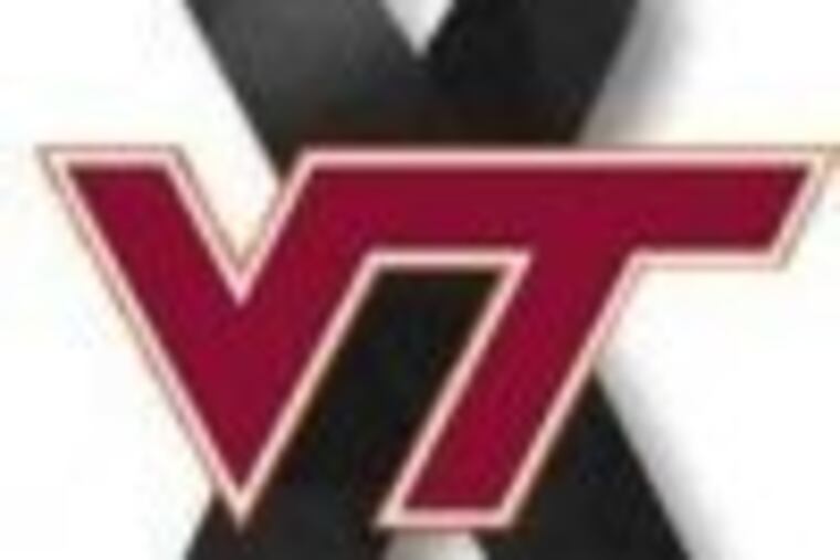 A logo used as part of many online tributes to those who died in the Virginia Tech shootings.