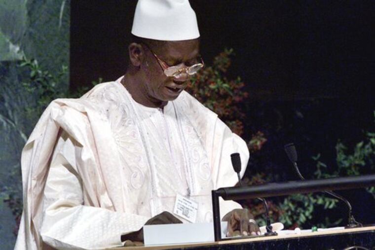 President Lansana Conte, who died Monday, addressing the United Nations in 1999. While Guinea is rich in minerals, its people are among the world's poorest.