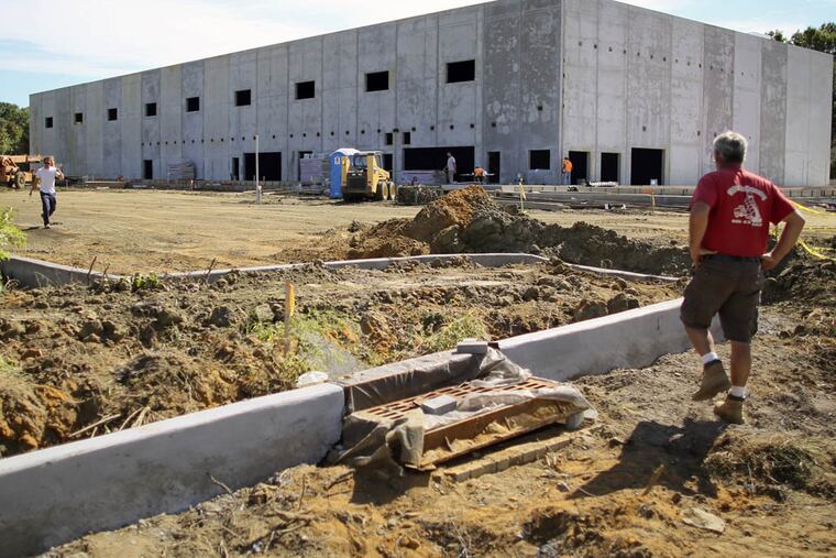 *FAIT06F* Shown on Friday Aug. 29, 2014, while under construction is the new community center of the Marlton Assembly of God Church, in Marlton NJ. (For the Daily News/ Joseph Kaczmarek)