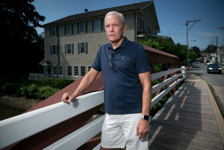 Yardley resident Ken Boyle is concerned about a lack of transparency in the grant funding process of the Delaware valley regional planning commission, in Yardley, PA, Monday, July 16, 2018. JESSICA GRIFFIN / Staff Photographer