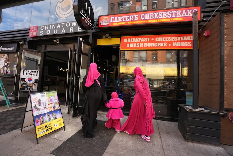 Carter’s Cheesesteaks by Garci anchors one of the Square Food Court’s front windows at 1016 Race St.