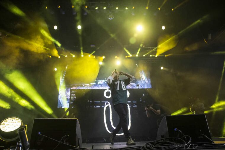 Diplo (a.k.a Wesley Pentz) at the Mad Decent Block Party in 2015. On Friday, the superstar DJ and Temple grad is at Penn's Landing's Festival Pier to headline the festival he created ten years ago, then heads to Atlantic City for a late-night gig at the Golden Nugget.