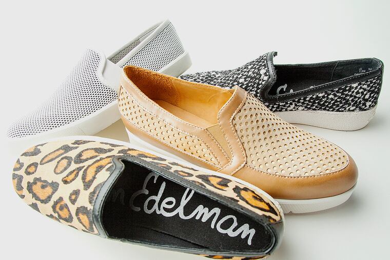 Shoes with classic white soles go chic in a variety of patterns and colors. CHRIS FASCENELLI / Staff Photographer