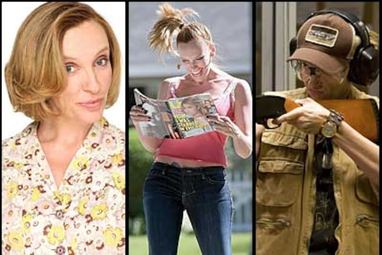 "United States of Tara" stars Toni Collette as a woman with three different alters: (from left) Alice, a cake-baking hausfrau., T, a teenage tease; and Buck, who loves to shoot, bowl and visit strip clubs.