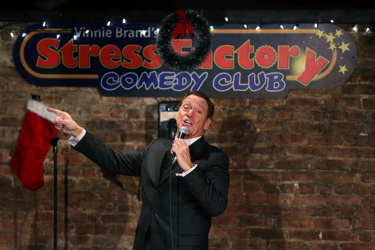 Joe Piscopo sings an updated "New York, New York,"as "NJ, NJ" during an event to help raise funds for the Boys and Girls Club of America at the Stress Factory Comedy Club Tuesday, Dec. 6, 2016, in New Brunswick, N.J. Famous for his SNL portrayal of Frank Sinatra, the actor, comedian and radio host is a potential candidate for governor in 2017.