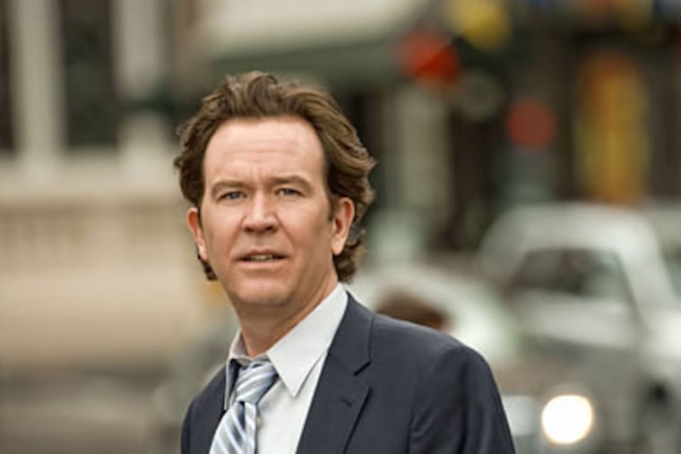 Timothy Hutton in TNT’s "Leverage." He’s concerned for the film industry. “The really good material is much more abundant on television,” he says.