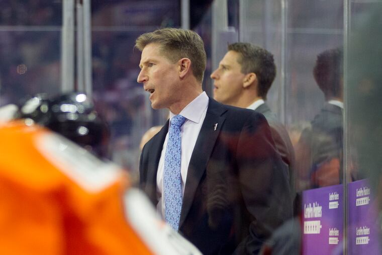 Dave Hakstol's Flyers are in last place in the Eastern Conference.