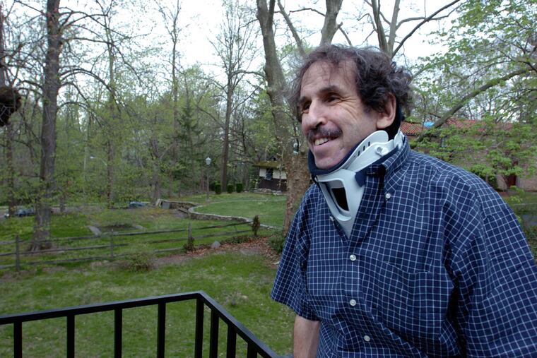 Frank Burd in 2007, after he was attacked by two students at Germantown High and suffered a broken neck and brain injury.