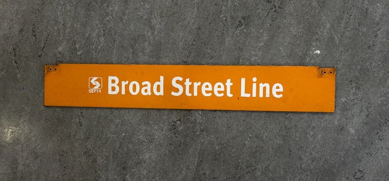 Broad Street Line signs, like the one pictured above, quickly sold out in SEPTA's RETROmania sale.