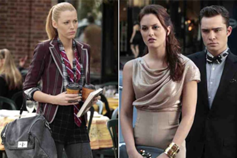 Blake Lively, left, and Leighton Meester, stars of Gossip Girl, are pop-culture girls who share a passion for fashion. (The CW Network)