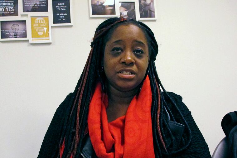 FILE - In this Oct. 3, 2018, file photo, Kiah Morris, a former Vermont state representative, discusses threats and harassment she's faced, during an interview in Bennington, Vt. Morris, the only black woman in the Vermont legislature, resigned in September after receiving racial threats.