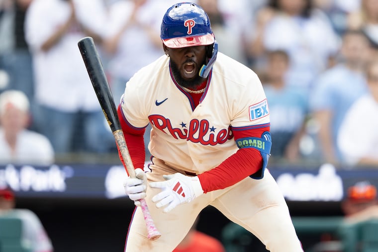 Adolis Garcia is likely to step into the Phillies' cleanup spot Monday.