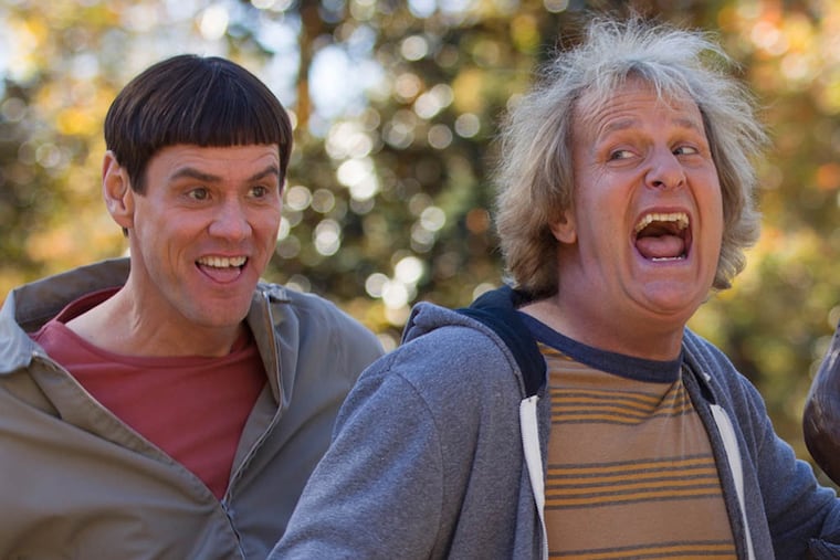 (L to R) JEFF DANIELS and JIM CARREY reprise their signature roles as Harry and Lloyd in the sequel to the smash hit that took the physical comedy and kicked it in the nuts: "Dumb and Dumber To".
Photo Credit: Hopper Stone
Copyright: © 2014 Universal Studios. ALL RIGHTS RESERVED.