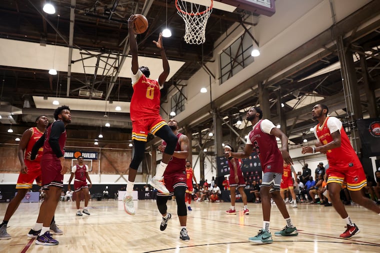 Red Rose Thunder guard Khalif Meares shoots during a Brotherly Love Pro-Am Summer League game at the Alan Horwitz Sixth Man Center last summer. The league will move to Penn Charter this year.