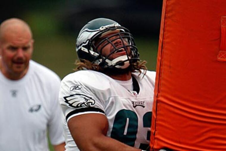 Trevor Laws has had "a very good camp so far," said Eagles coach Andy Reid. (David Maialetti / Staff Photographer)