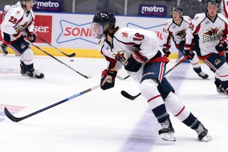 Brian Page Jr., a Delaware resident, skates with the Amarillo Bulls of the North American Hockey League. He was paralyzed while playing for the Little Flyers on Nov. 15.
