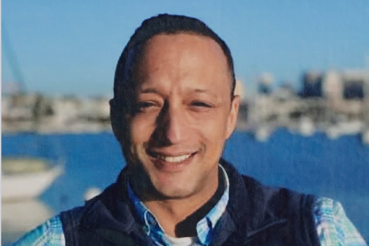 A Feb. 2020 photo of Eric Pope, taken in San Diego that was on display at a vigil in Kahn Park on April 27, 2022. Pope was punched and killed by a bouncer outside Tabu Bar.