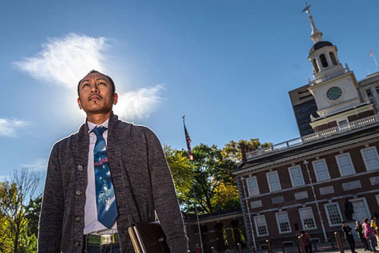 Actor Makoto Hirano, starring in "Hold These Truths." (DANIEL KONTZ)