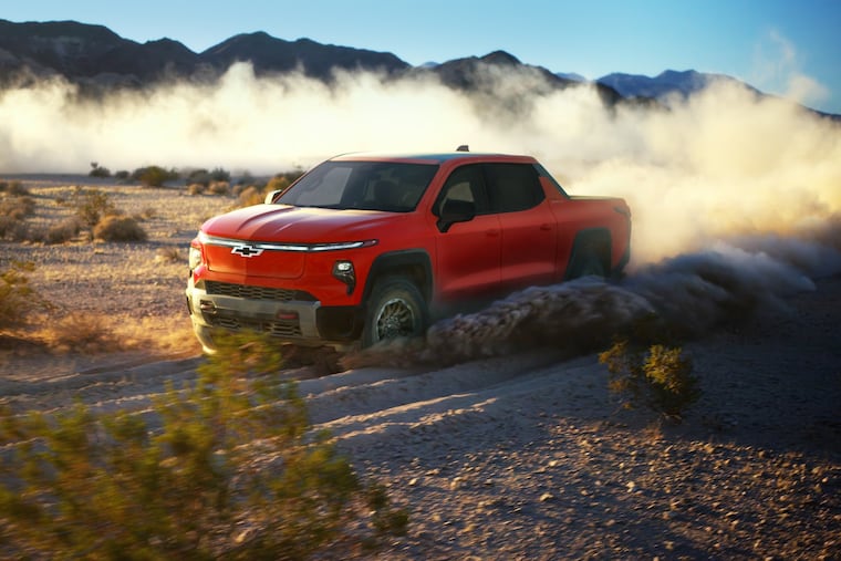 The 2026 Chevrolet Silverado EV Trail Boss out bossing the trail, as one does. It gets going in a hurry and the power lasts almost 500 miles.
