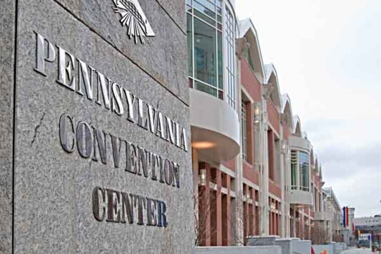 Signage and exterior of the Arch St. side of the expansion of the Pa. Convention Center, Feb. 21, 2011. (David M Warren / Staff Photographer)