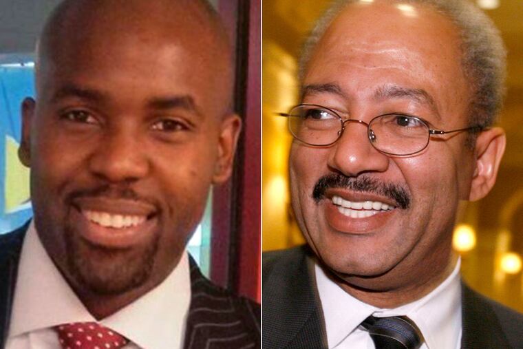 Armond James, left, and Chaka Fattah.