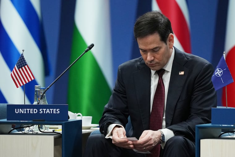 United States Secretary of State Marco Rubio attends a meeting of the North Atlantic Council in NATO foreign ministers format in Helsingborg, Sweden, Friday, May 22, 2026.