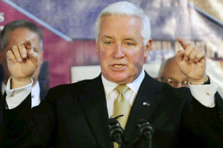 Gov. Corbett said a private management organization may adapt new technologies more quickly, develop new games, and improve retail outlet performance. (AP File Photo)