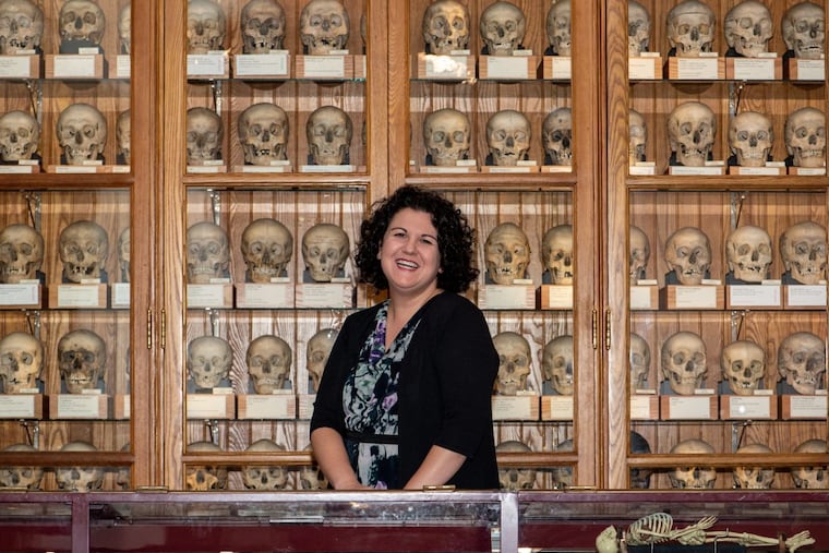 Anna Dhody, curator of the Mütter Museum and director of its research arm, the Mütter Institute, is holder of the newly endowed Gretchen Worden Chair at the museum, the initial fruit of a planned fund-raising campaign. The museum plans to endow positions and programs and double its size. Constance Mensh for the College of Physicians of Philadelphia.