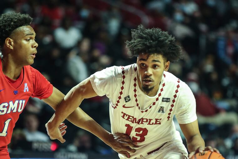 Temple's Tai Strickland. coming off a career-high 27 points against SMU, made four key free throws down the stretch to hold off Cincinnati on Sunday.
