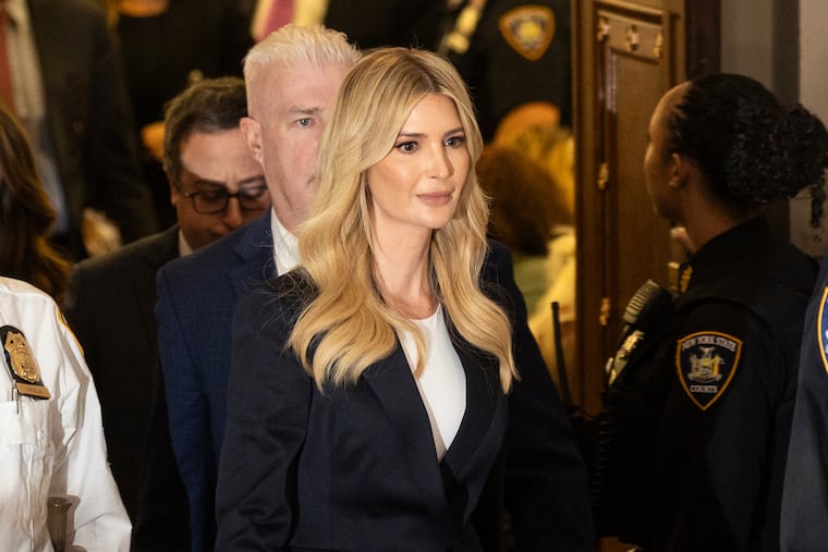 Ivanka Trump exits courtroom during a civil fraud trial against former President Donald Trump at New York Supreme Court on Wednesday.