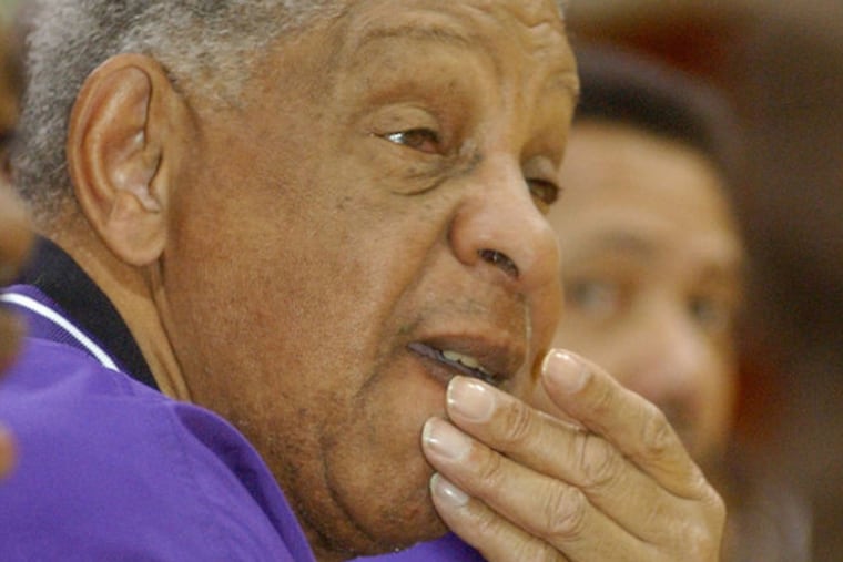Clarence Turner, seen here in 2004 on the night of his 700th career victory at Camden High School, died Sunday, Oct. 20, 2013. He was 81. (FILE)