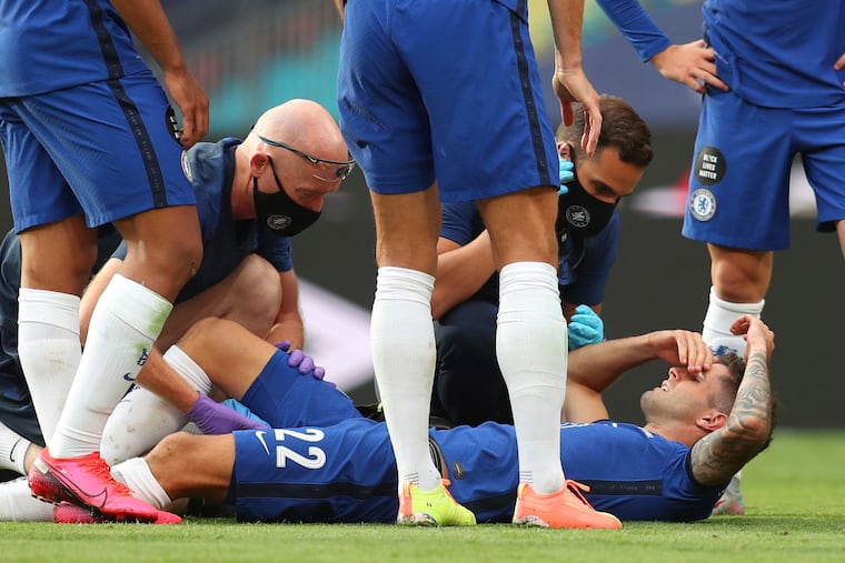 Hershey-born Chelsea winger Christian Pulisic faces six weeks out with a right hamstring injury that could see him miss the start of the English Premier League.