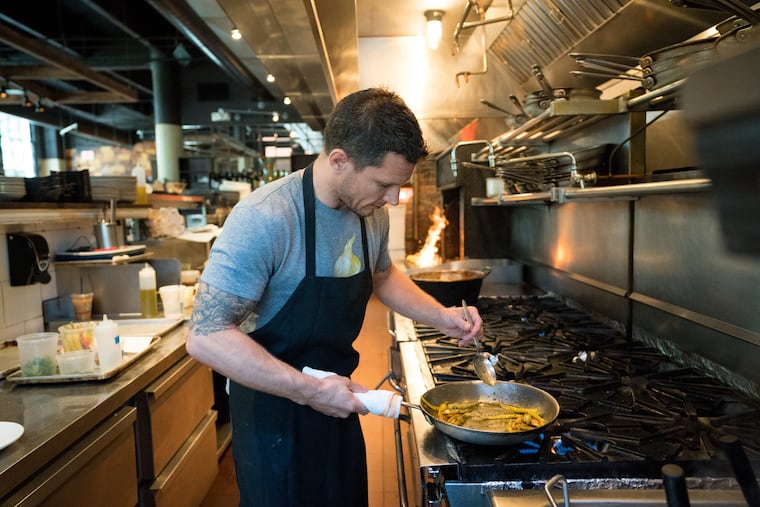 Jeff Michaud makes Tricolored spring carrots with Salsa Verde at Osteria.