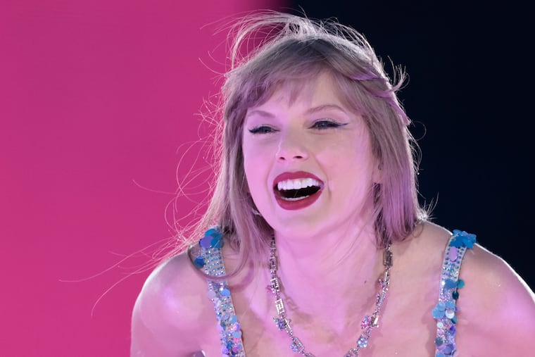 Taylor Swift performs during the first of three "Eras Tour" performances at Lincoln Financial Field in Philadelphia on Friday, May 12, 2023.