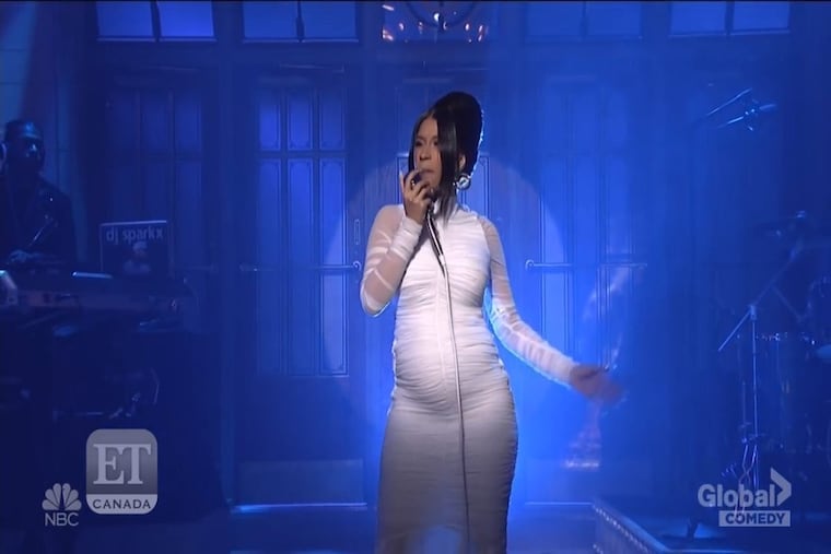 Cardi B revealed her pregnancy on Saturday Night Live.