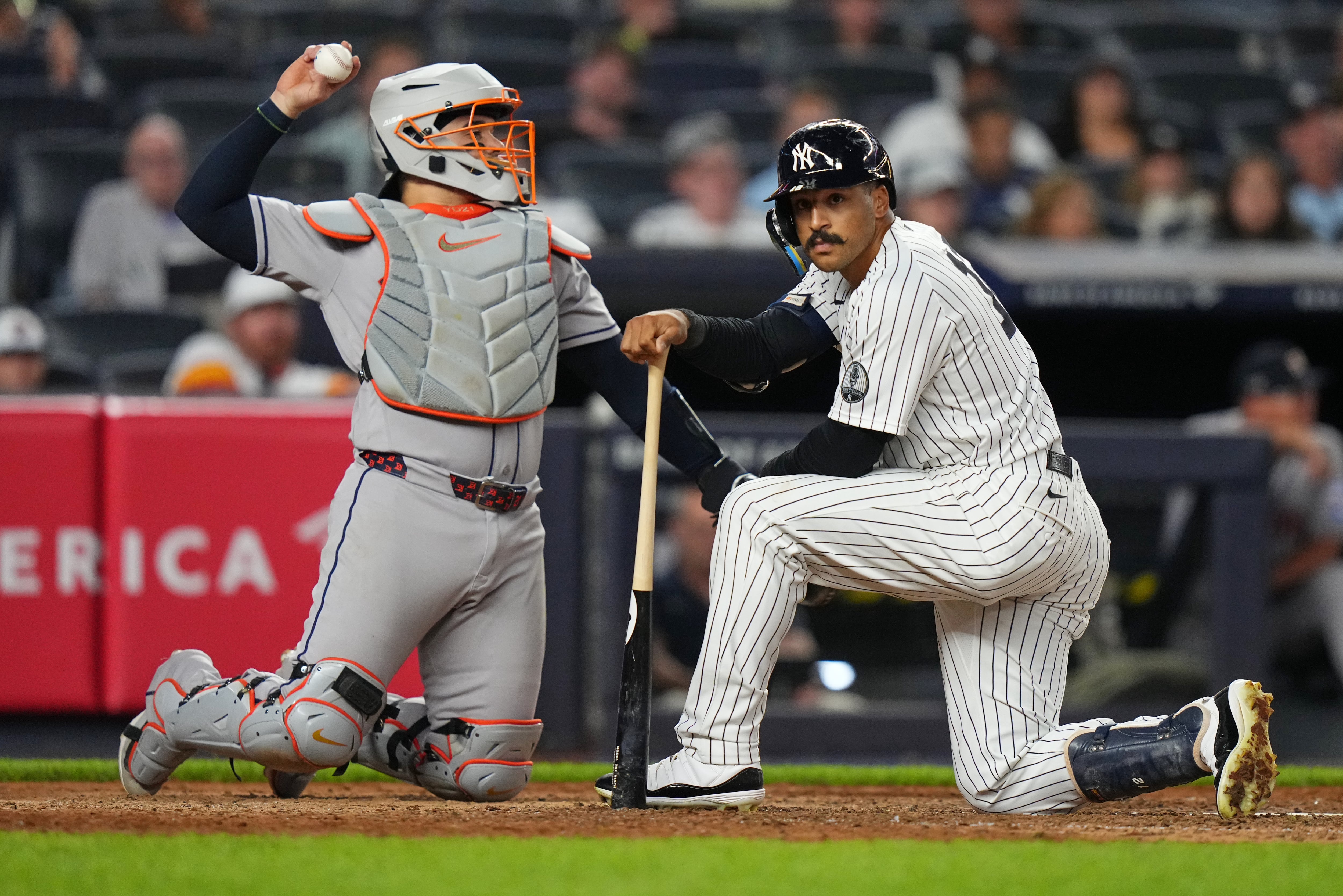 Yankees place outfielder Trent Grisham on injured list. Aaron Judge takes batting practice again